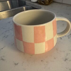 Anthropologie checkered mug